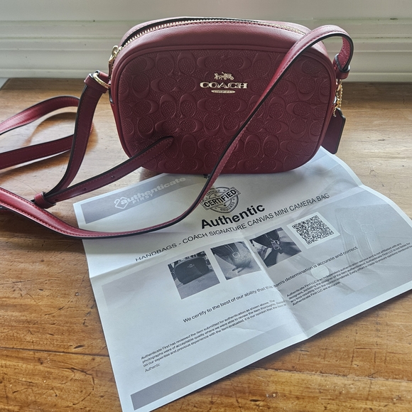 Coach Women's Red Crossbody Bag - Picture 1 of 8
